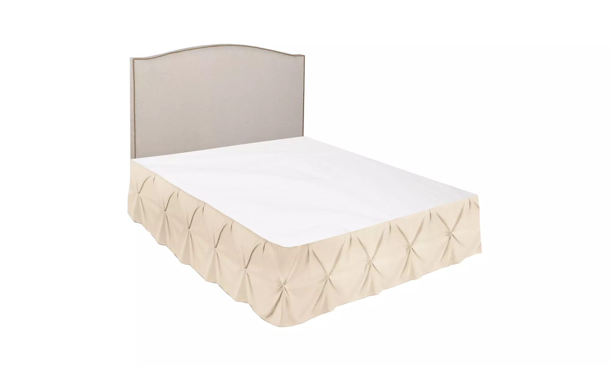 Nestl Pinch Pleat Bed Skirt - 14 inch Tailored Drop Pintuck Dust Ruffle