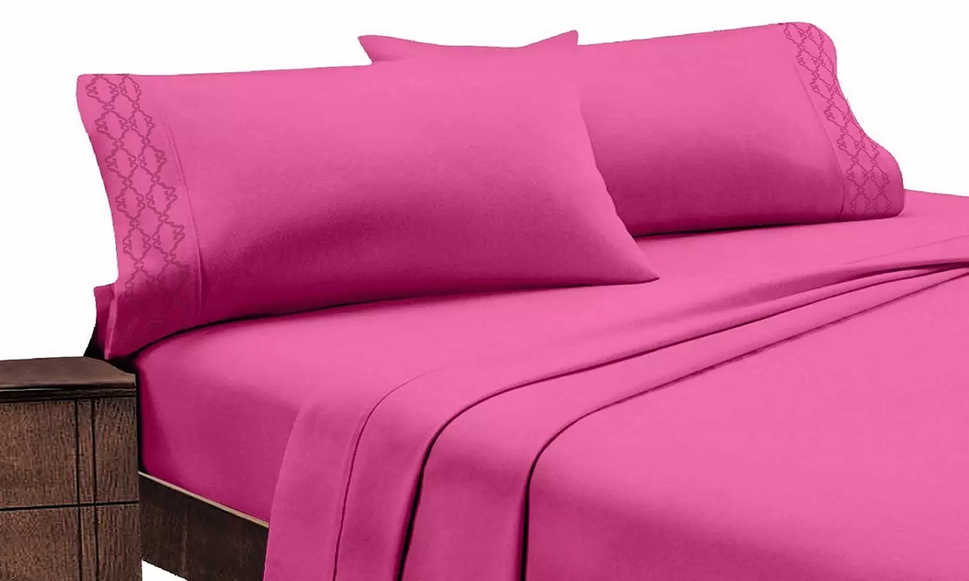 Home Sweet Home Extra Soft Deep Pocket Embroidered Sheet Set