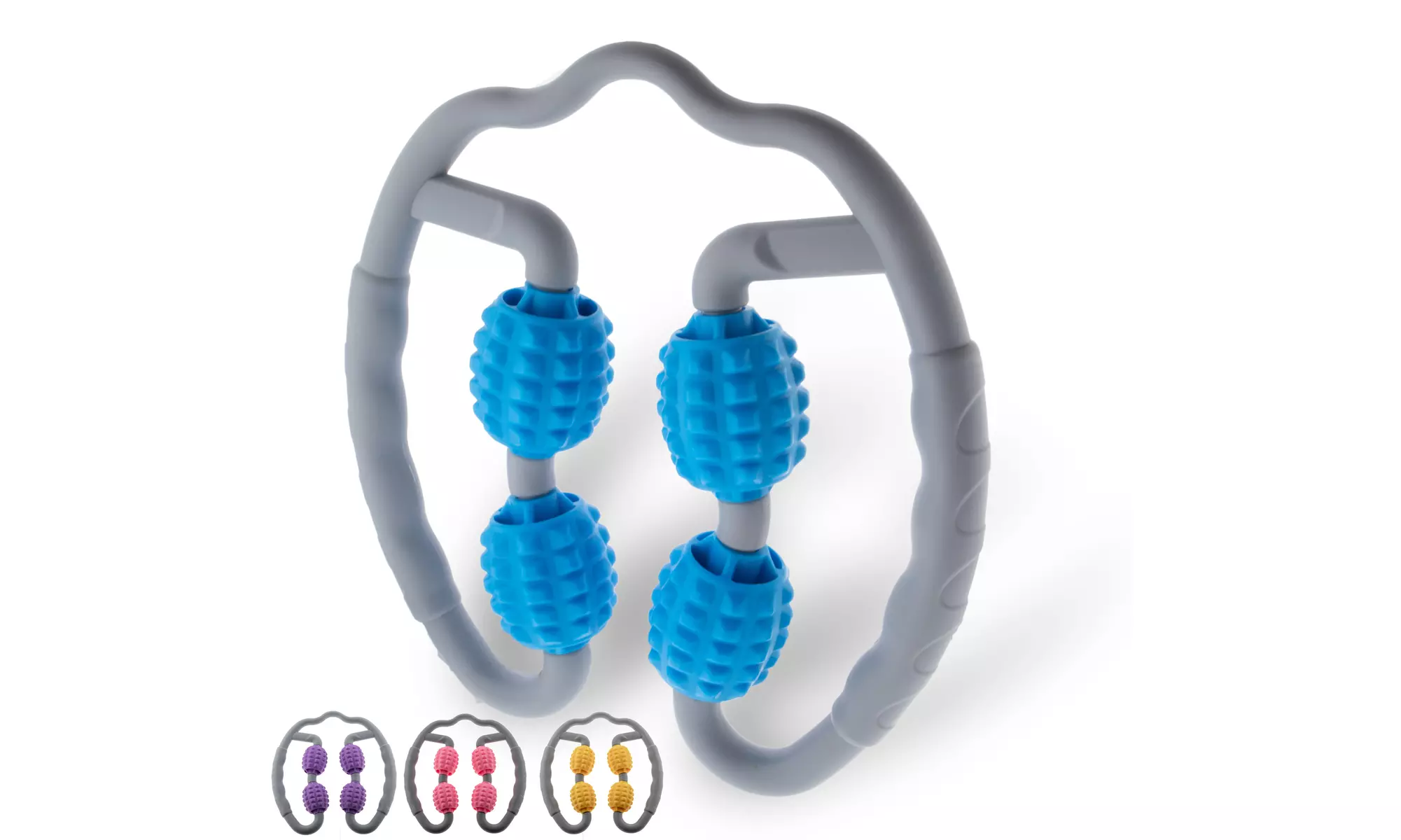 Quad Roller Massager Handheld U Shaped 360 Deep Massage Ball Relieve Muscle - Primary Image