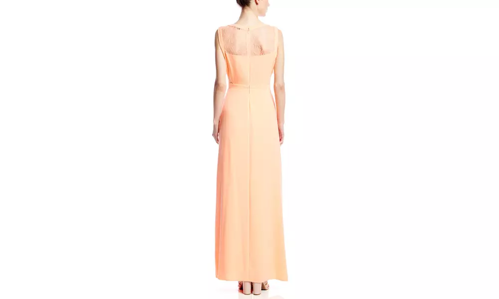 TAHARI ARTHUR S. LEVINE V-Neck Maxi Dress with Side Slit - Second Medium