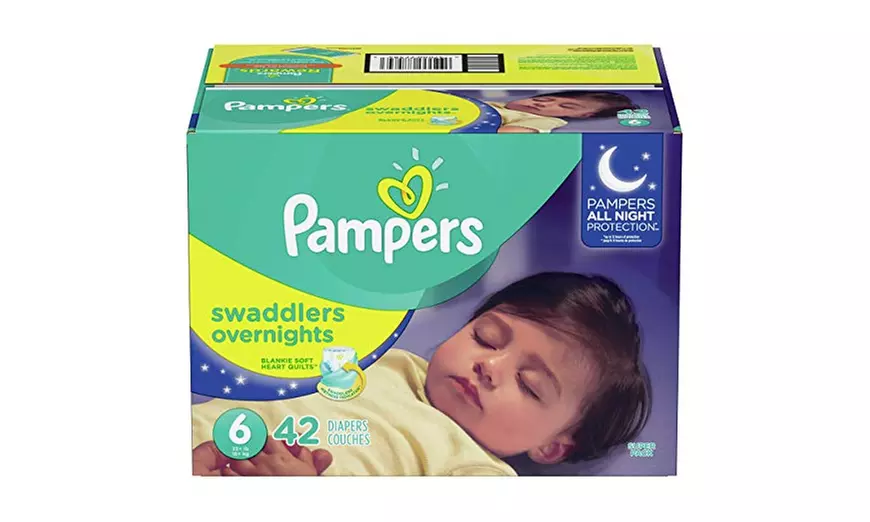 Diapers Size 6, 42 Count Pampers Swaddlers Overnights Disposable Baby Diapers  - Primary Image