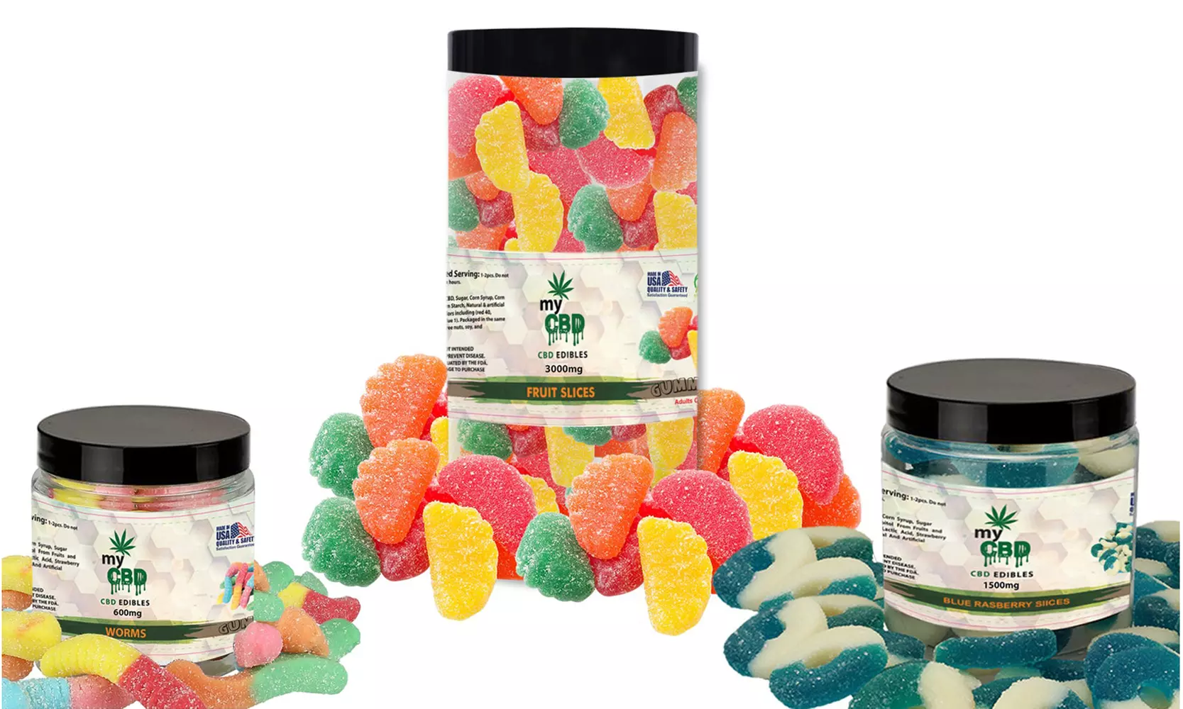CBD Gummies from myCBD (600mg, 1500mg, or 3000mg) - Primary Image