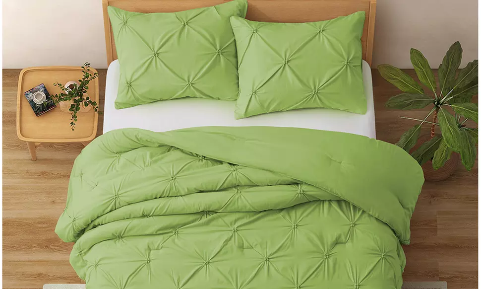 Peace Nest  2-3PC Pintuck Comforter Set