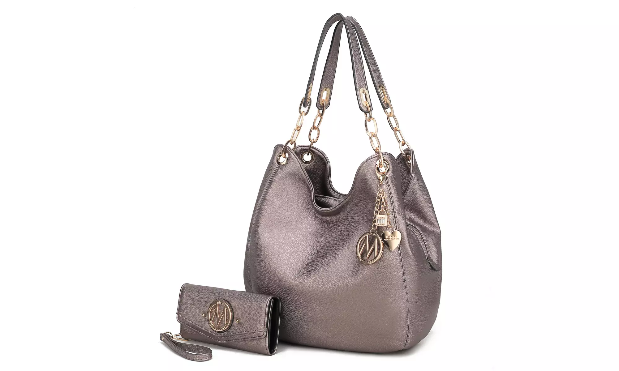 MKF Collection Ashley Hobo Bag & Wallet Set for women Vegan Leather by Mia K