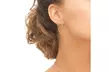 1.8x30mm Polished Twist Round 1 1/5 Inch Gold Plated 925 Silver Hoop Earrings - Second Medium