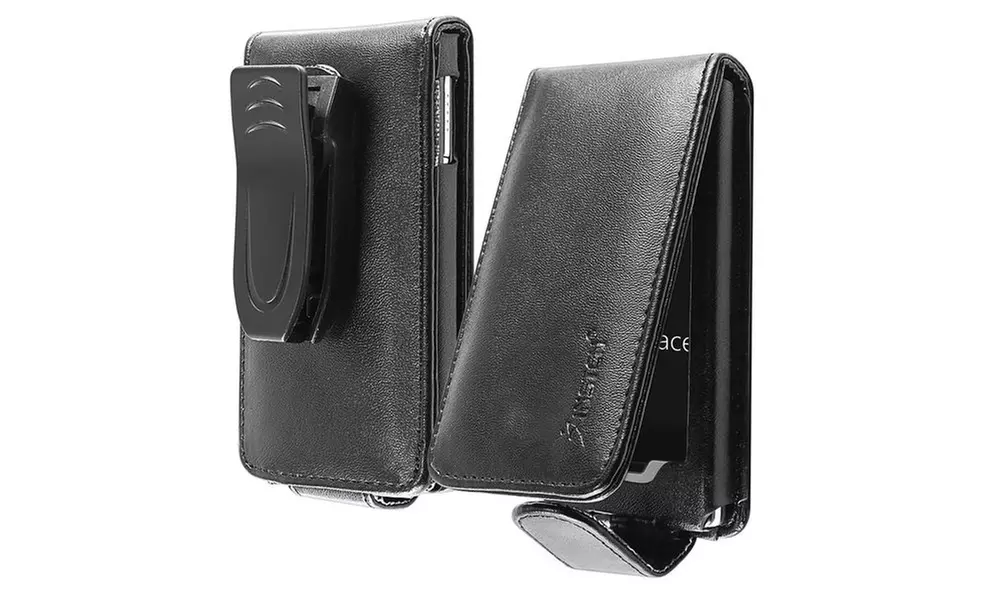 Insten Leather Case w/ Belt Clip For Microsoft Zune HD, Black - Primary Image