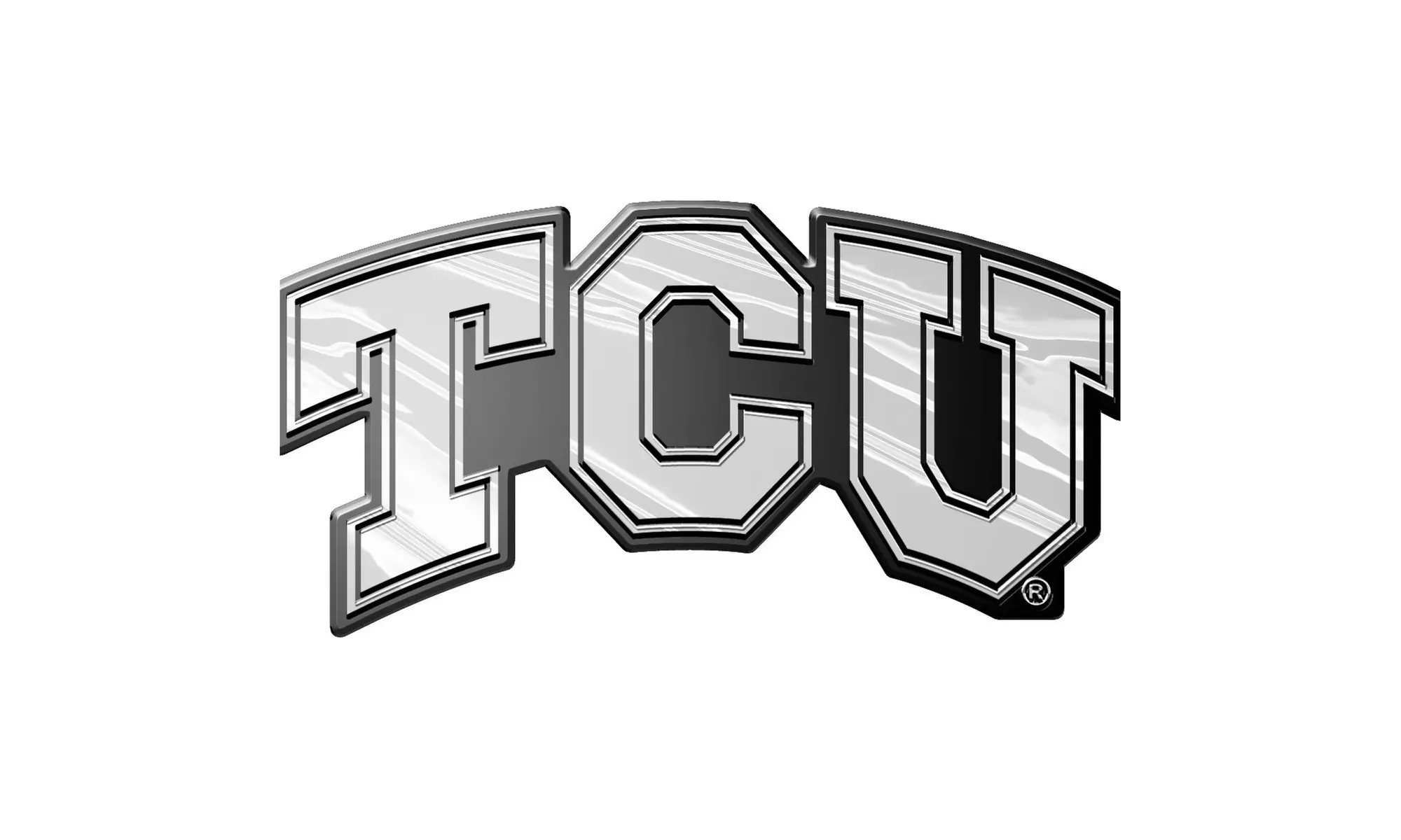 TCU Horned Frogs Logo 3D Chrome Auto Decal Sticker NEW Truck Car Rico - Primary Image