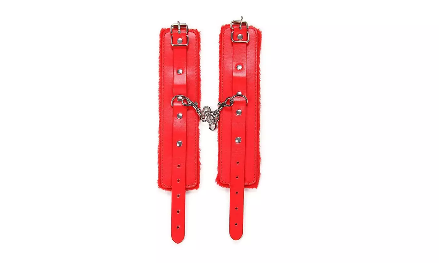 BDSM Leather Handcuffs Up Bondage Restraint Sex Toys