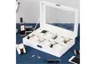 12 Grids Leather Watch Organizer Display Box Storage Case with Glass Lid - Second Medium