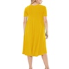 Image 19: Women's A-Line Short Sleeve Loose Fit Jersey Knit Solid Dress