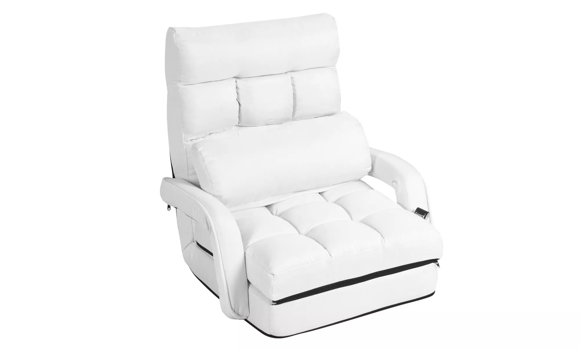 Costway Lazy Sofa Lounger Bed Floor Chair Sofa with Armrests and pillow
