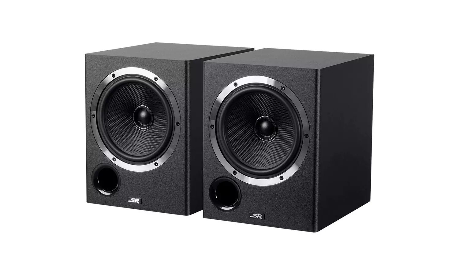 Monoprice 6.5 inch Powered Coaxial Studio Multimedia Monitor Speakers  pair  - Primary Image