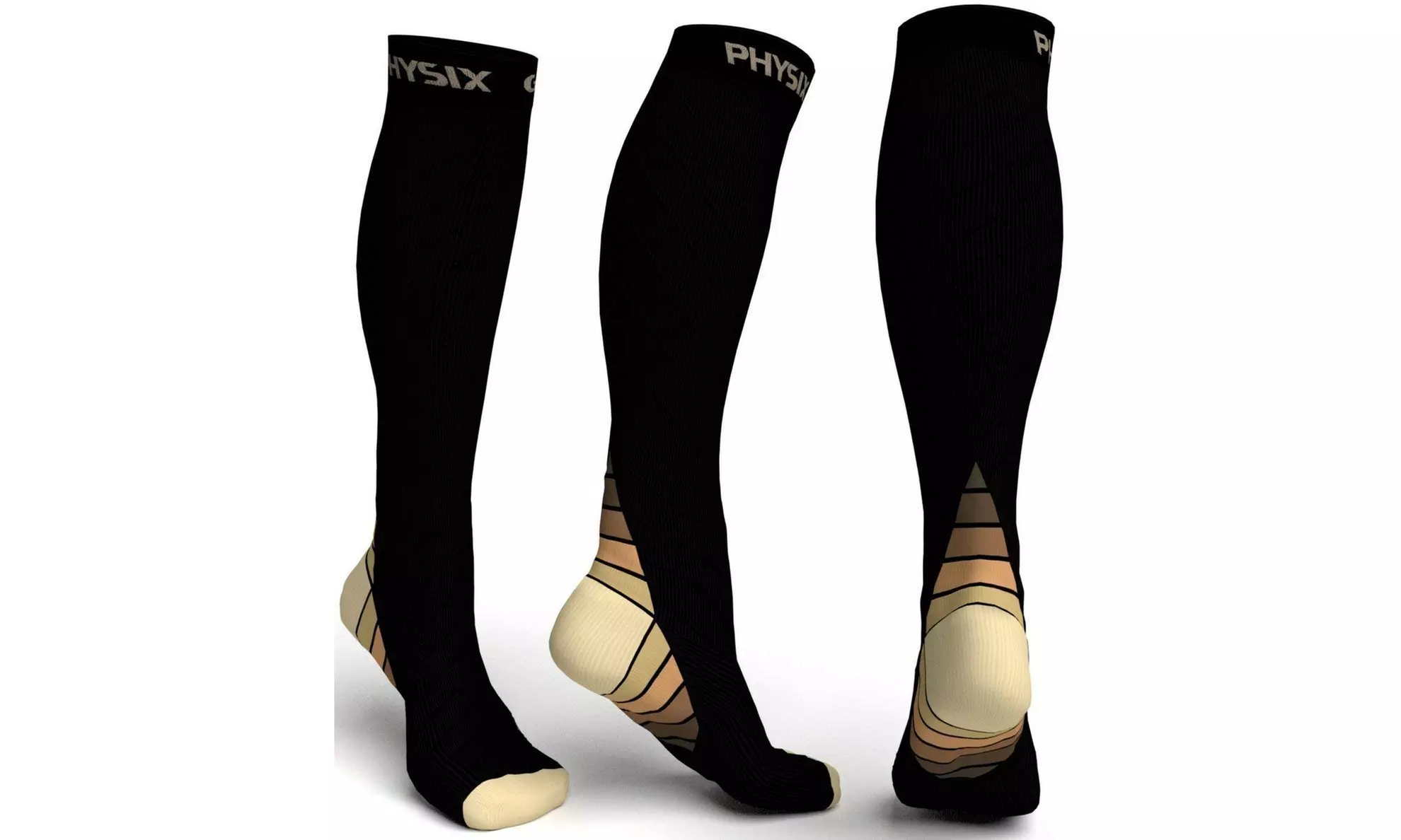 Physix Gear Sport Compression Socks for Men & Women 20-30 mmHg - Athletic Fit - Primary Image