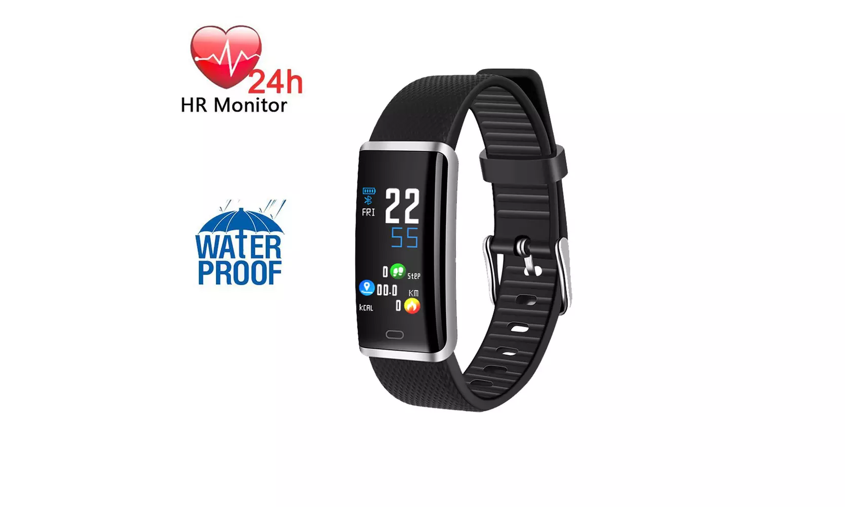 Fitness Tracker HR Fitness Watch IPX7 Waterproof Smart Wristband Pedometer  - Second Medium