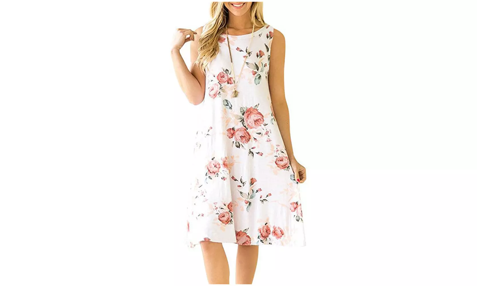 Womens Sleeveless Sundress with Pockets S-2X