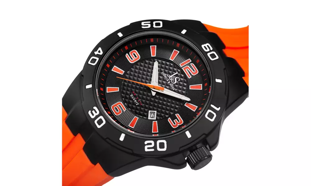 Joshua & Sons Men's Japanese Quartz Date Display Strap Watch JXGP115