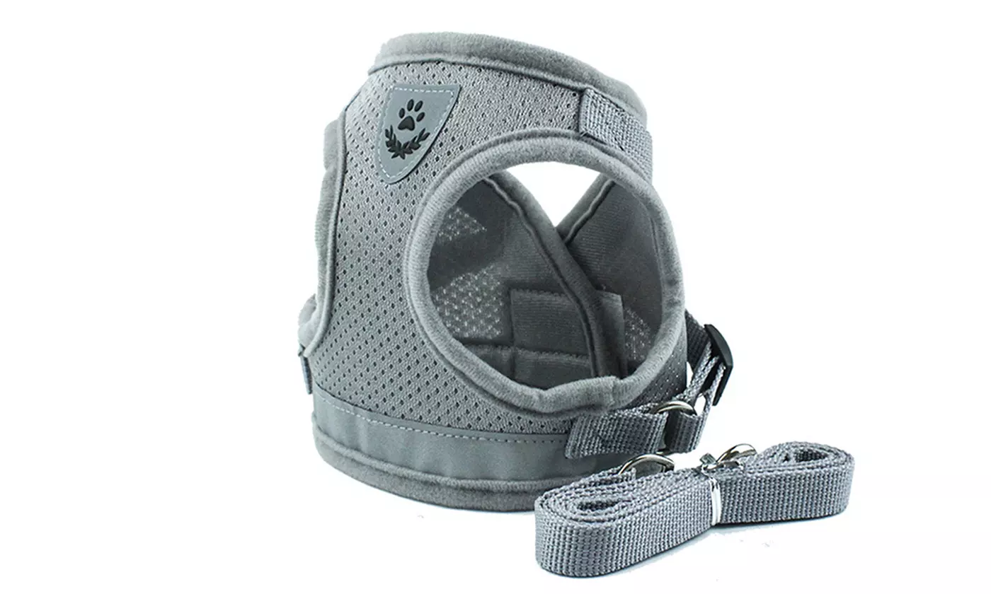 Two Pieces Pet Dog Puppy No-Pull Reflective Harness with Leash