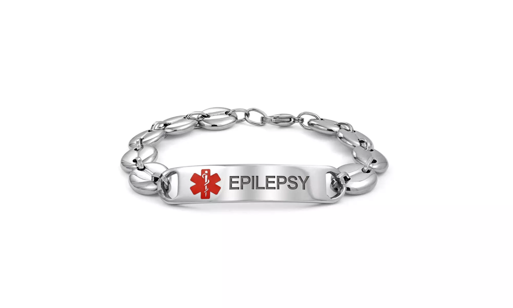 Personalize Medical Alert ID Bracelet Mariner Link Stainless Steel 7 8 9 - Primary Image