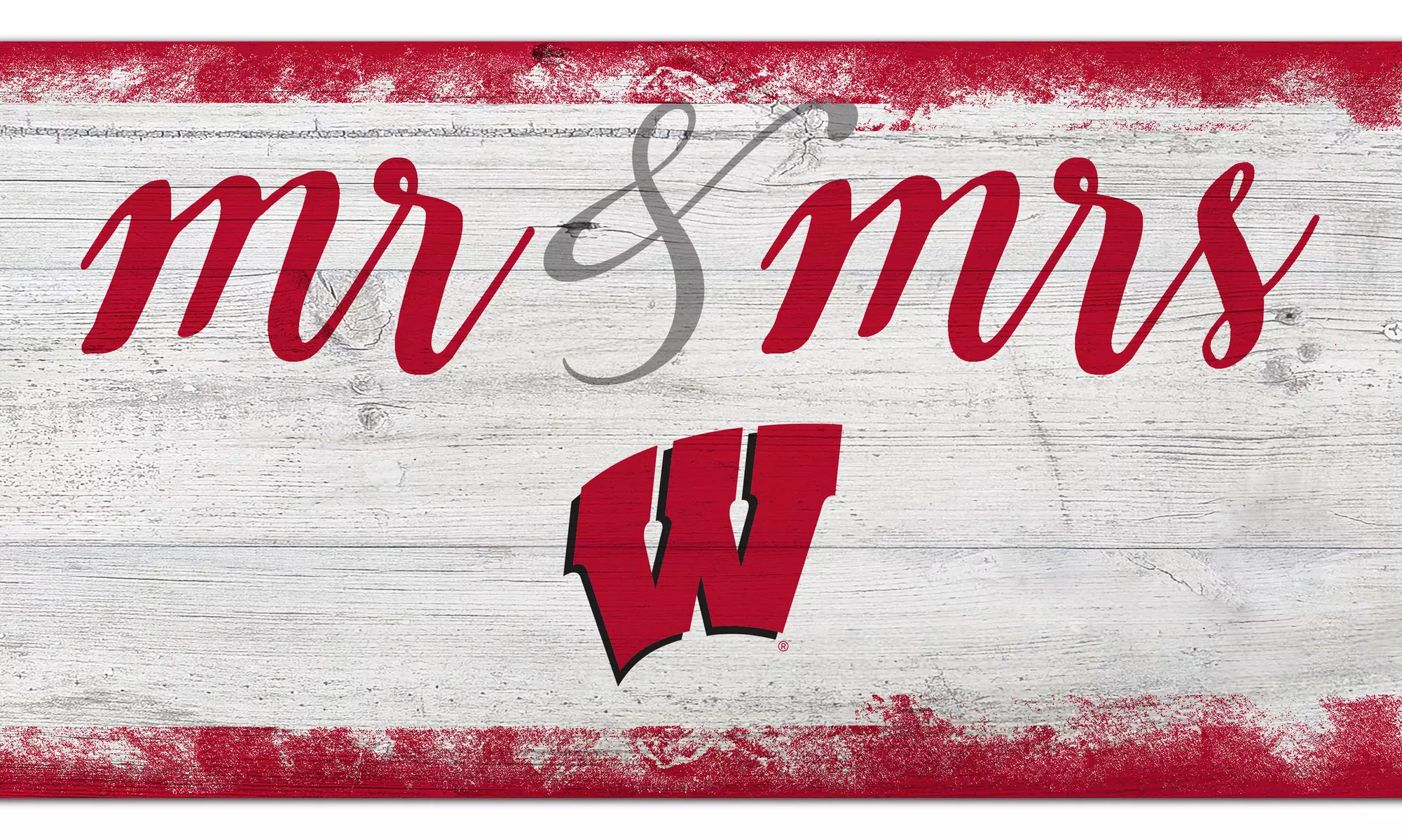 Fan Creations NCAA Script Mr and Mrs Home Sign  - Second Medium