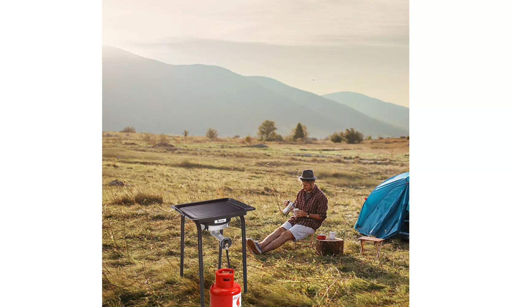 ZOKOP 200,000 BTU High Pressure Single Burner Portable Propane Camping Stove - Primary Image