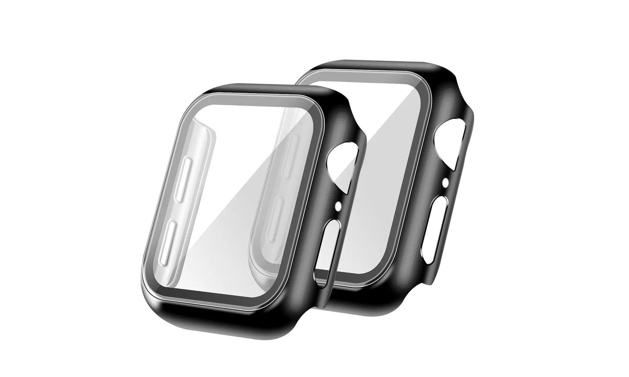 2-Packs Case&Tempered Glass Screen Protector For Apple Watch SE/4/5/6 40mm/44mm