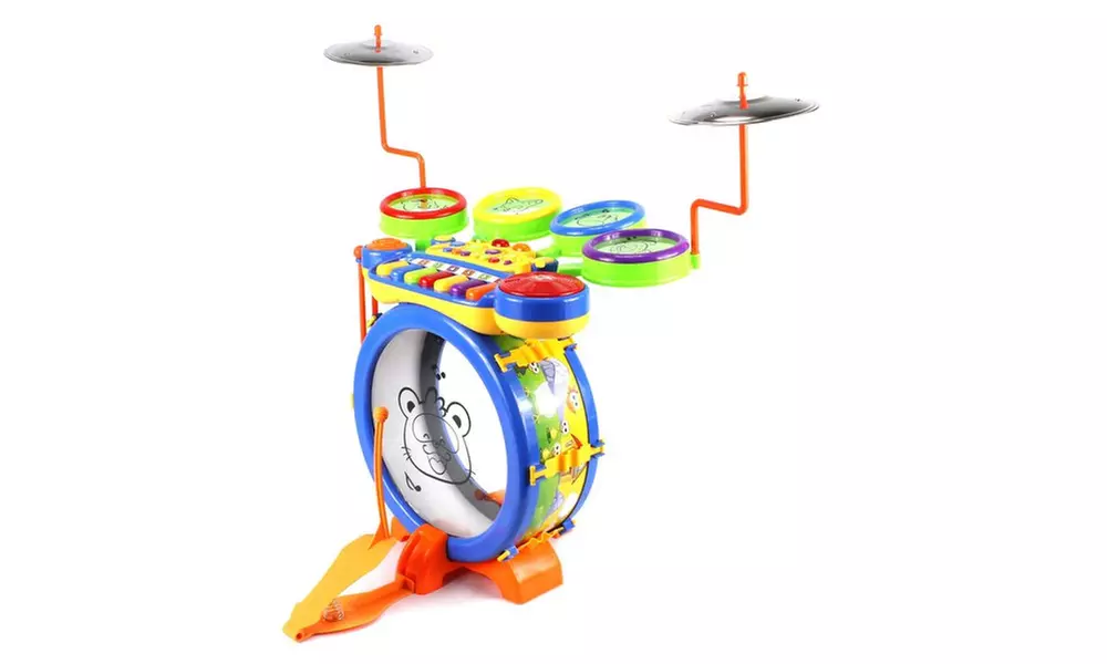 Junior DJ Drum Band 2-in-1 Children's Toy Drum & Keyboard Play Set - Second Medium