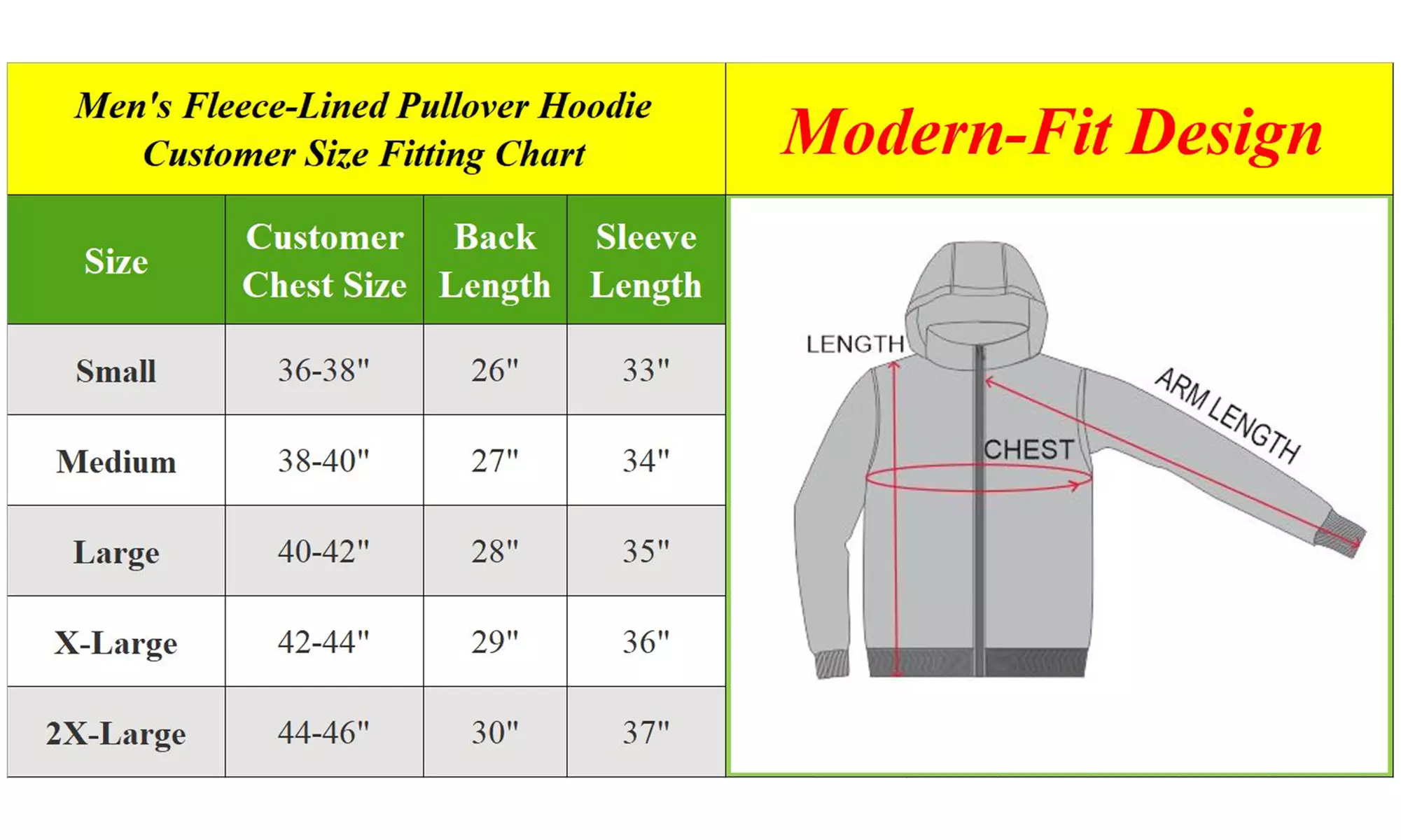 3-Pack Men's Classic Fleece Pullover Hoodie (Sizes, S-2XL)
