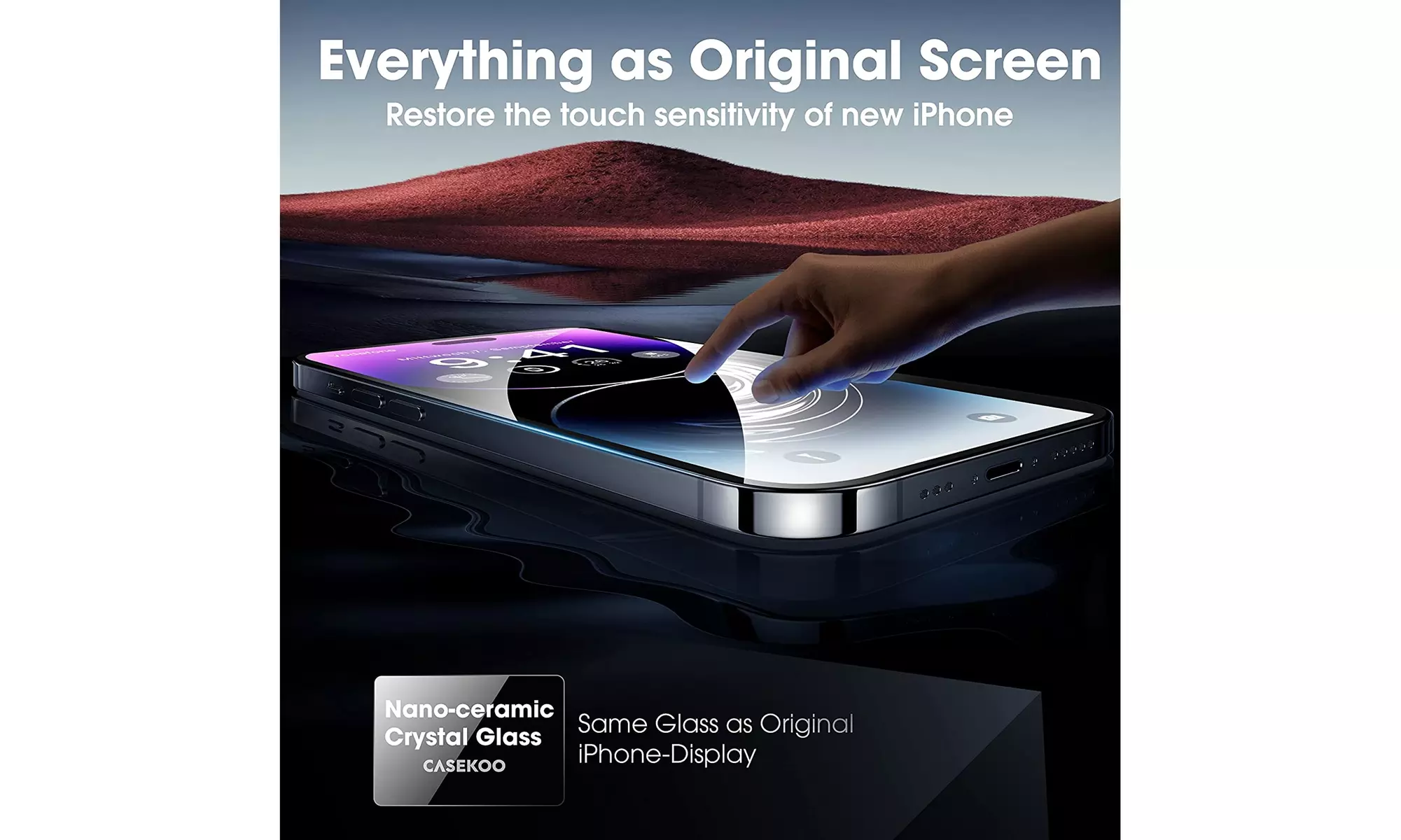 For Apple  iPhone 14 Pro 6.1 Inch Tempered Glass Screen Protector 9H Cover