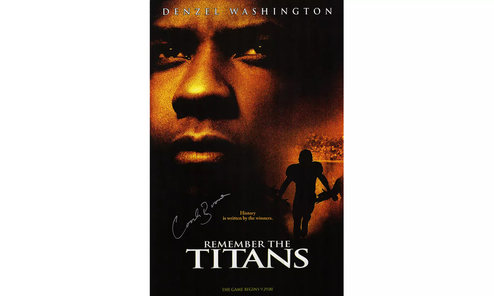 Coach Herman Boone Signed 'Remember The Titans' 11x17 Movie Poster - Primary Image