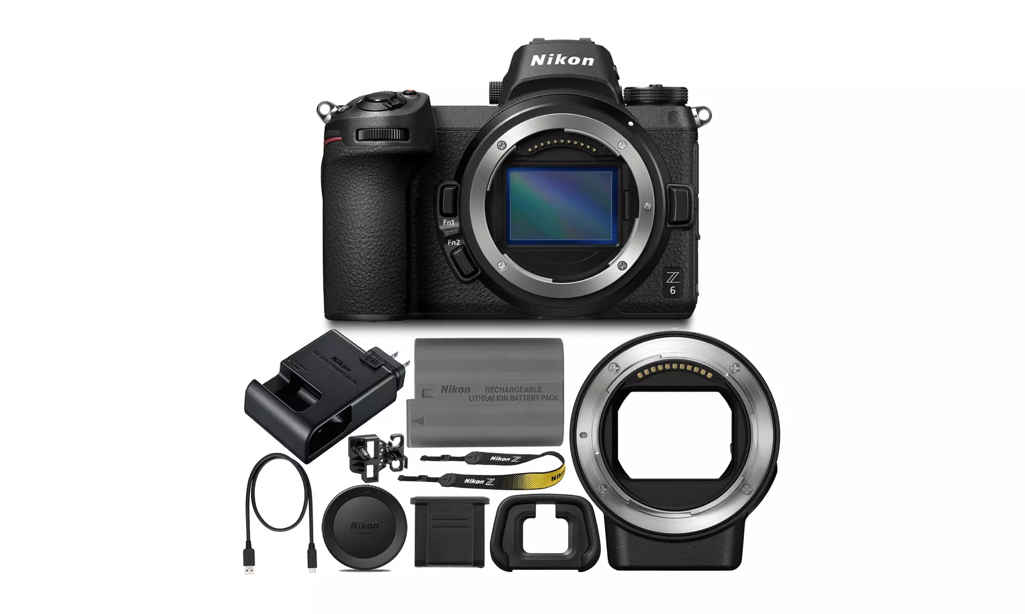 Nikon Z6 Mirrorless Digital Camera with Nikon FTZ Mount Adapter Bundle - Primary Image