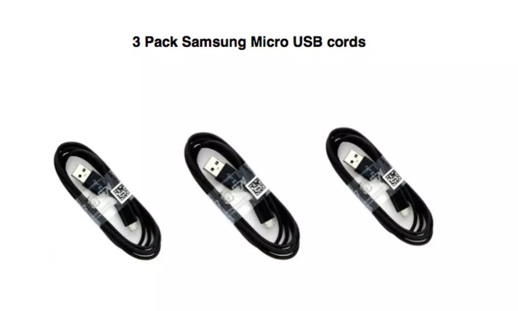 Samsung Micro USB 5ft Data Sync Charging Cables 3 Pack - Primary Image
