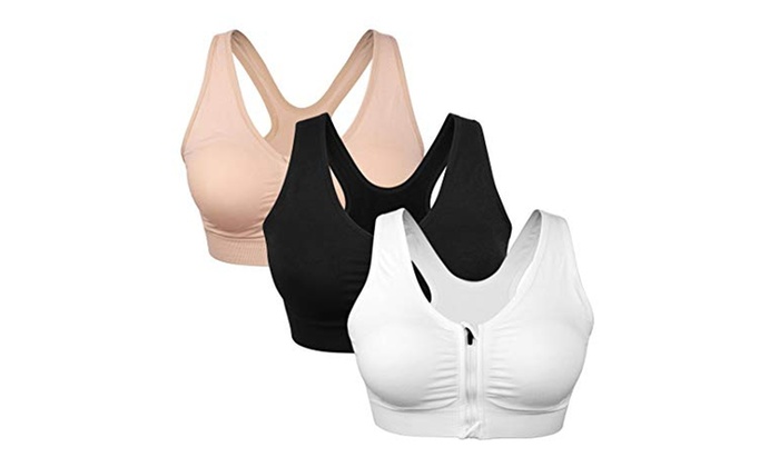 front zipper wireless bra