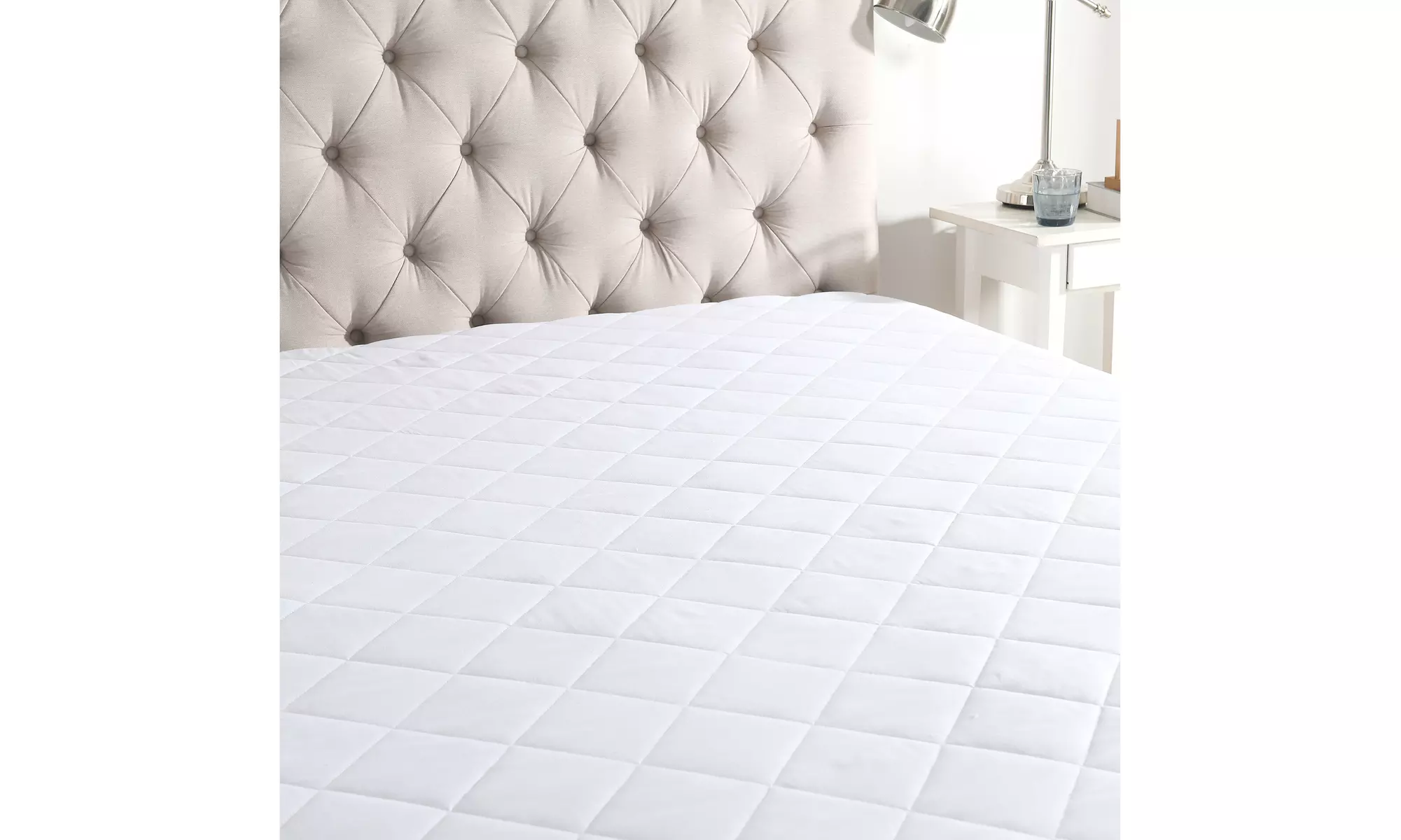 Diamond Quilted Mattress Pad Cover with 16" Deep Pocket
