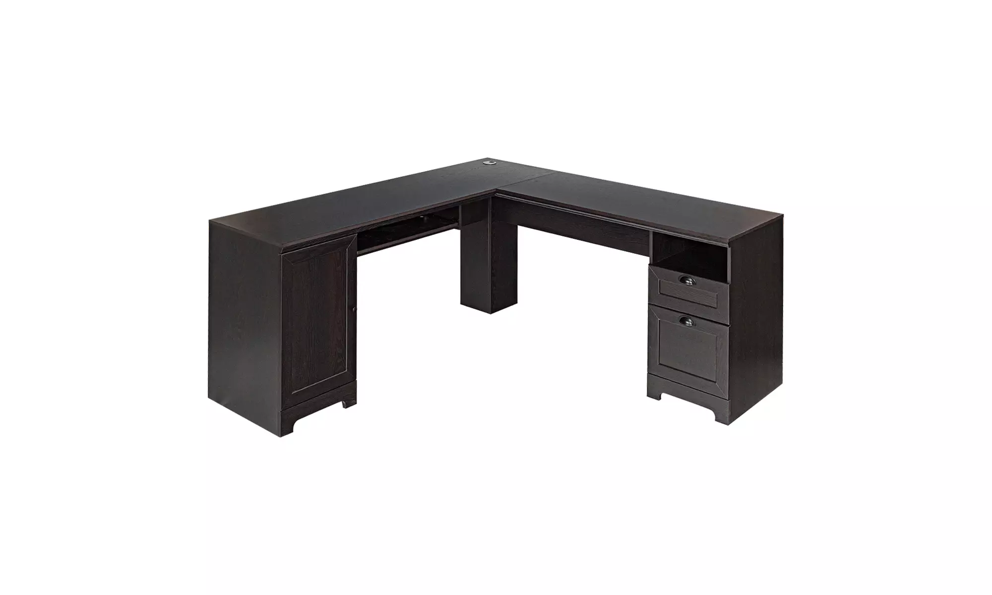 L-Shaped Corner Computer Desk Writing Table Study Workstation w/ Drawers Storage