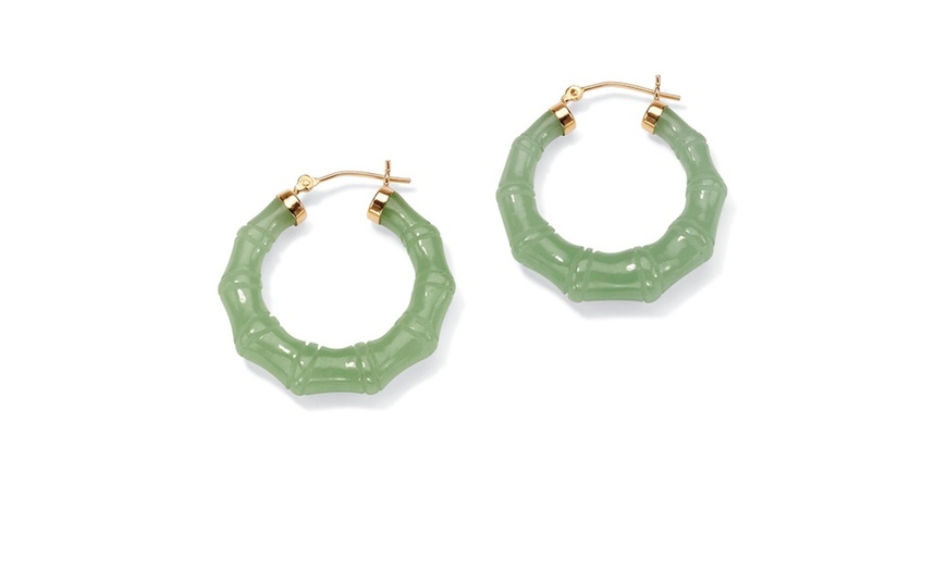 jade bamboo hoops