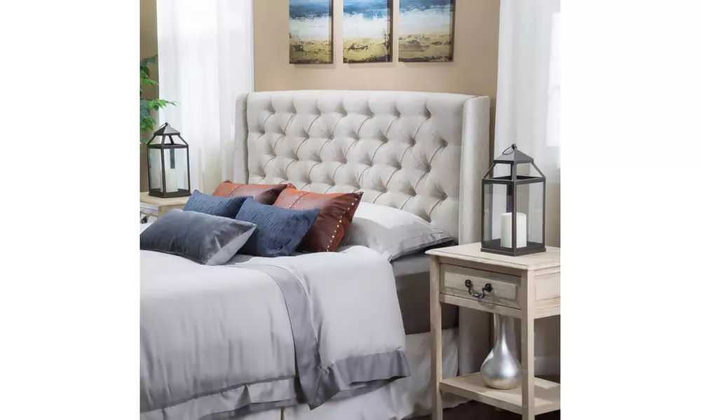 Allen Wingback Queen/Full Tufted Headboard - Primary Image