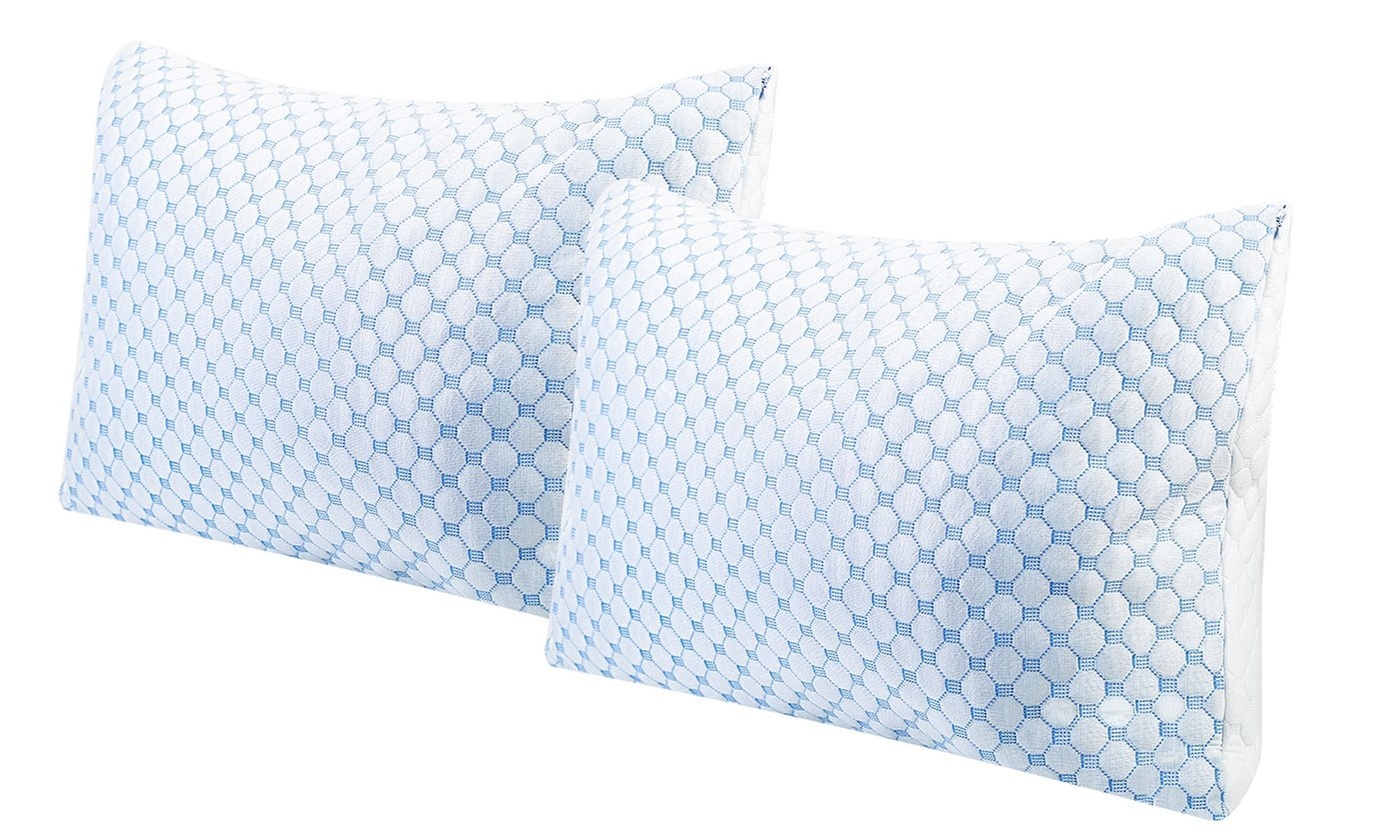 NewHome Cooling Memory Foam Pillow Ventilated Pillow w/ Cooling Gel