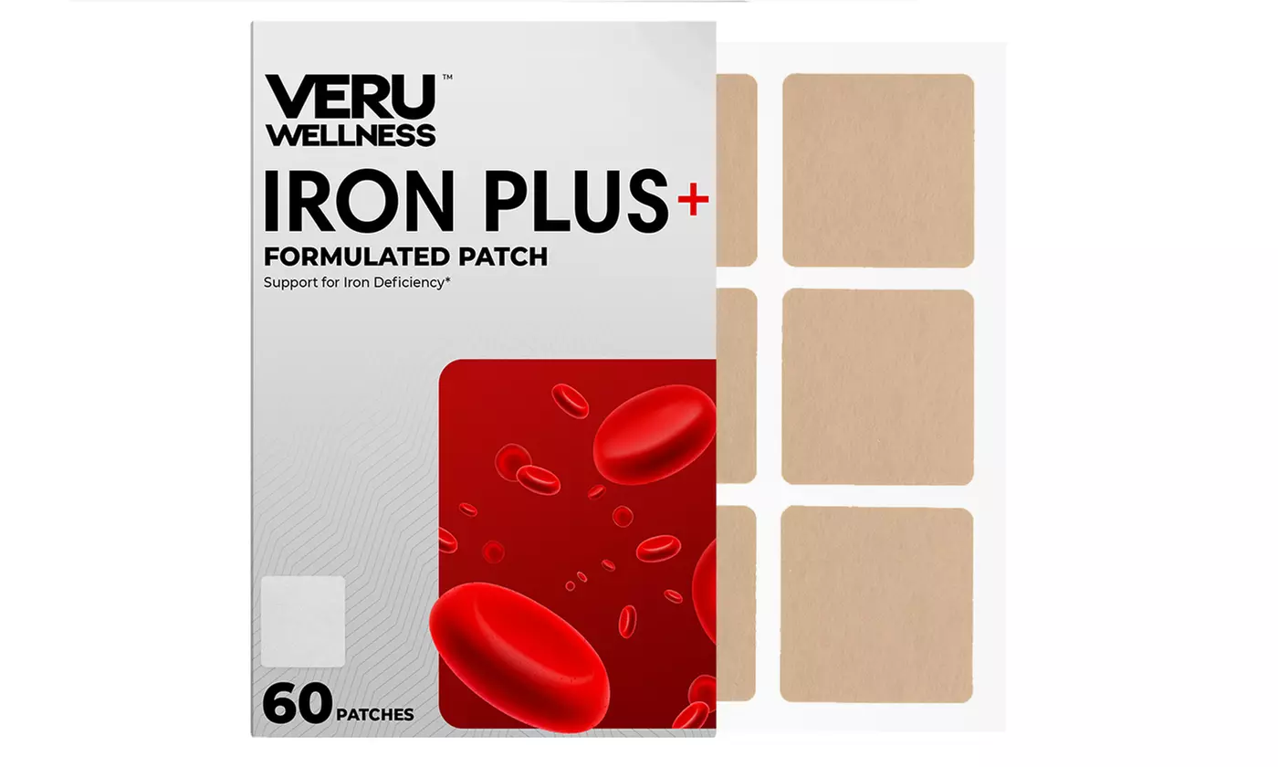 Veru Wellness Iron Plus Patch Iron Deficiency Support Blood Levels and Energy - Primary Image
