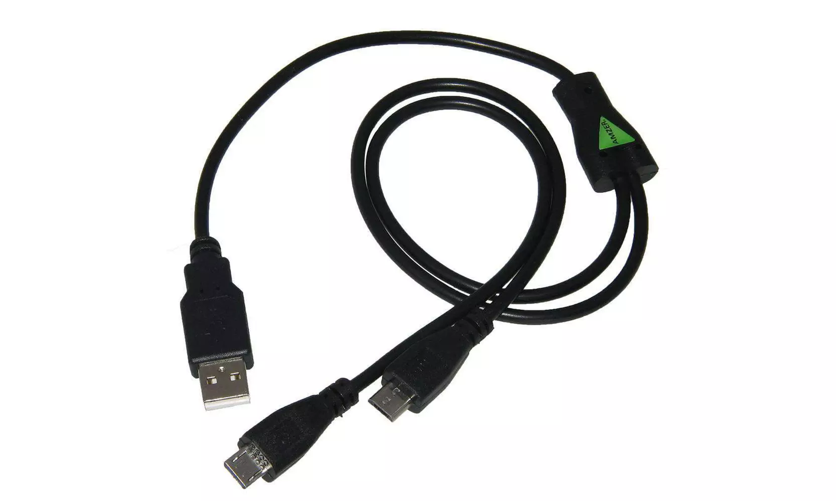 AMZER USB to Dual Micro USB Y Splitter Twin Charging Handy Cable - Second Medium