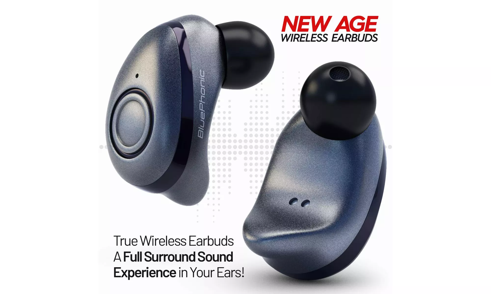 Bluephonic True Wireless Earbuds, Bluetooth 5.0 aptX HD Sound  - Primary Image