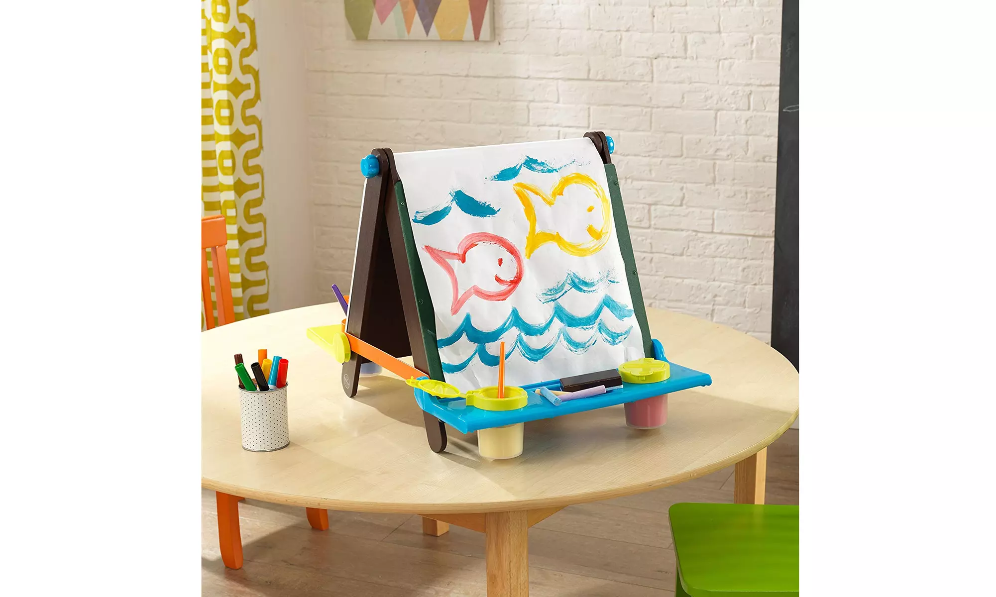 Children's Tabletop Art Easel with Chalkboard and Dry Erase Board by KidKraft - Second Medium