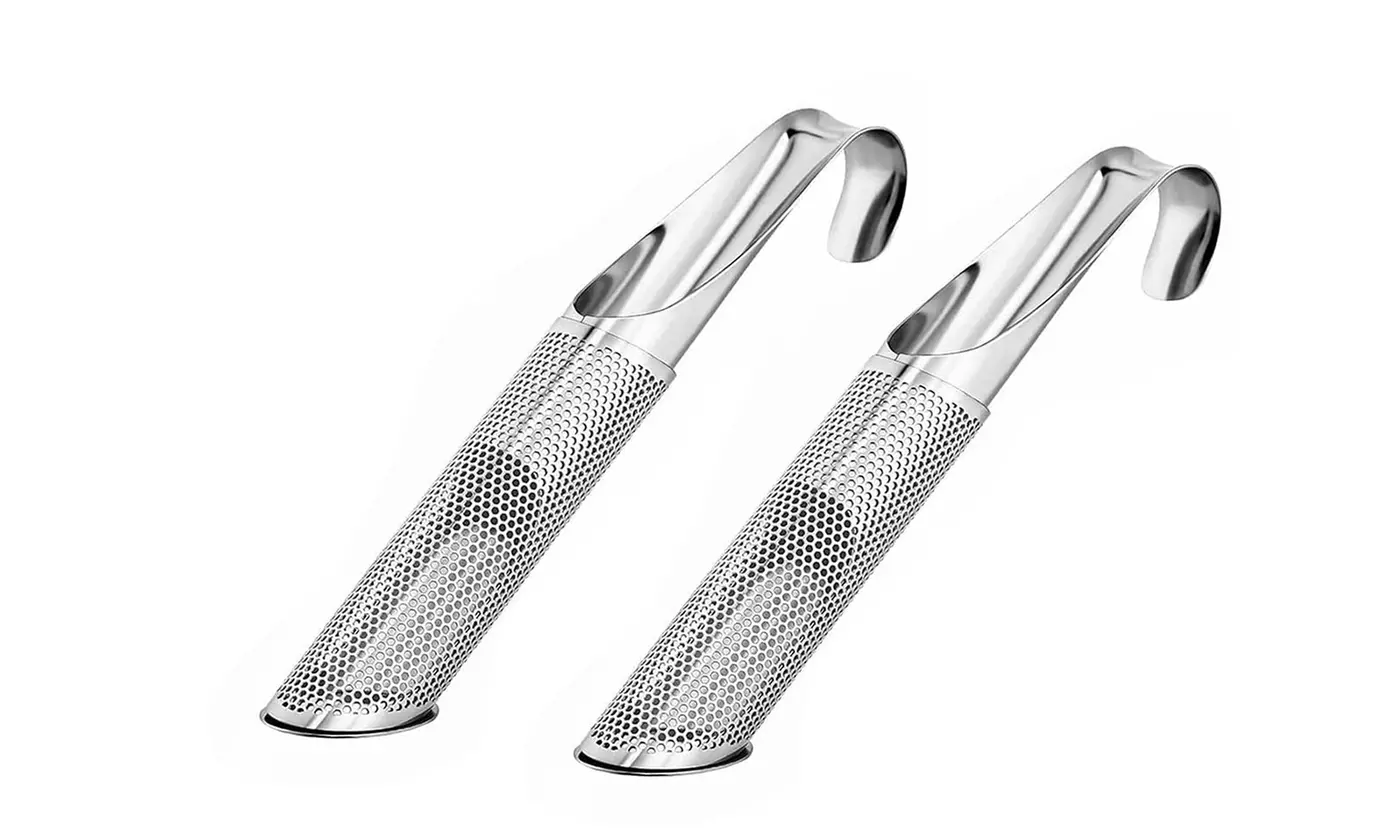 Stainless Steel Tea Diffuser Tea Stick Strainer Tea Infuser Pipe Hook Handle