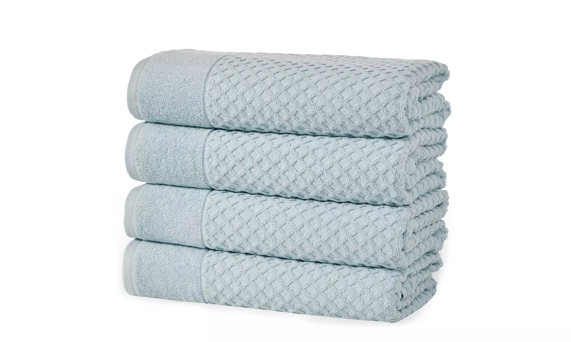 Ultra-Soft 100% Cotton Diamond Waffle Bath Towels
