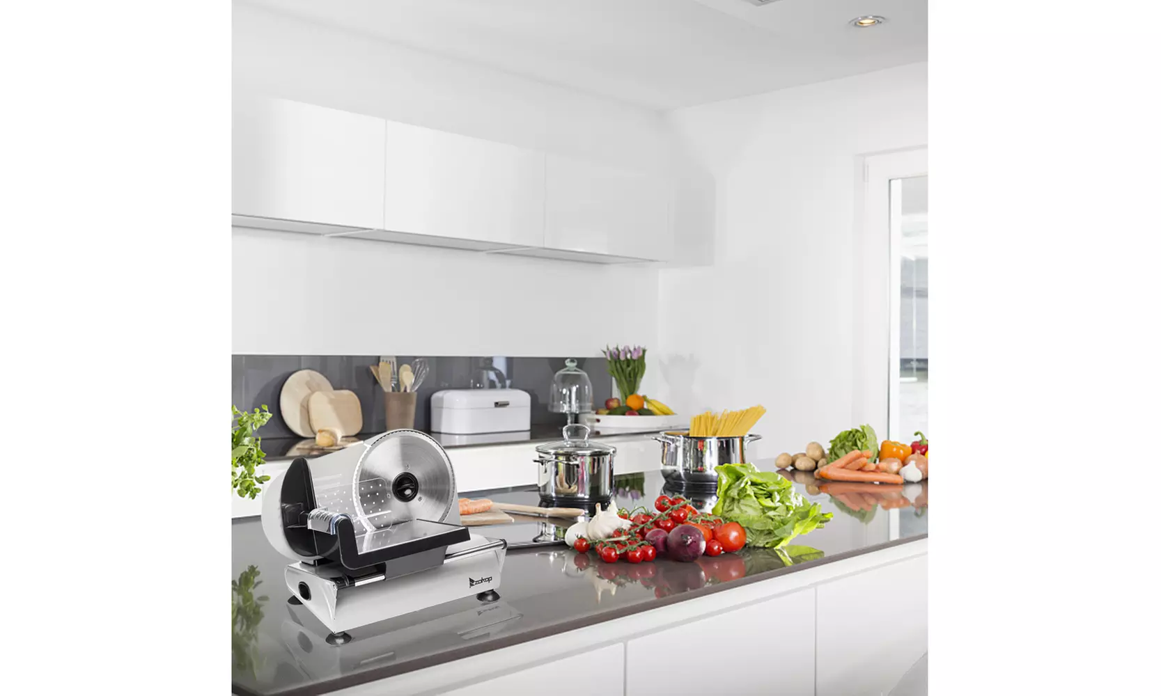 150W Stainless Steel Bread Cutter Electric Food/Meat Slicer - Primary Image