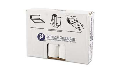 Inteplast Group High Density Can Liner, 33gal, Clear, 10 Rolls