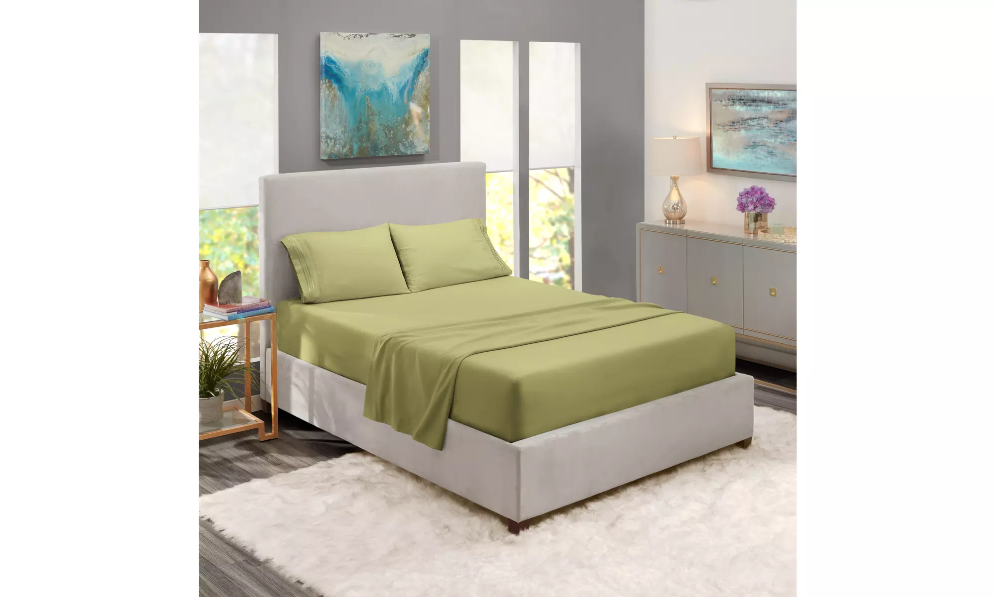 Nestl Premium Deep Pocket Extra Soft 1800 Microfiber Bed Sheet Set