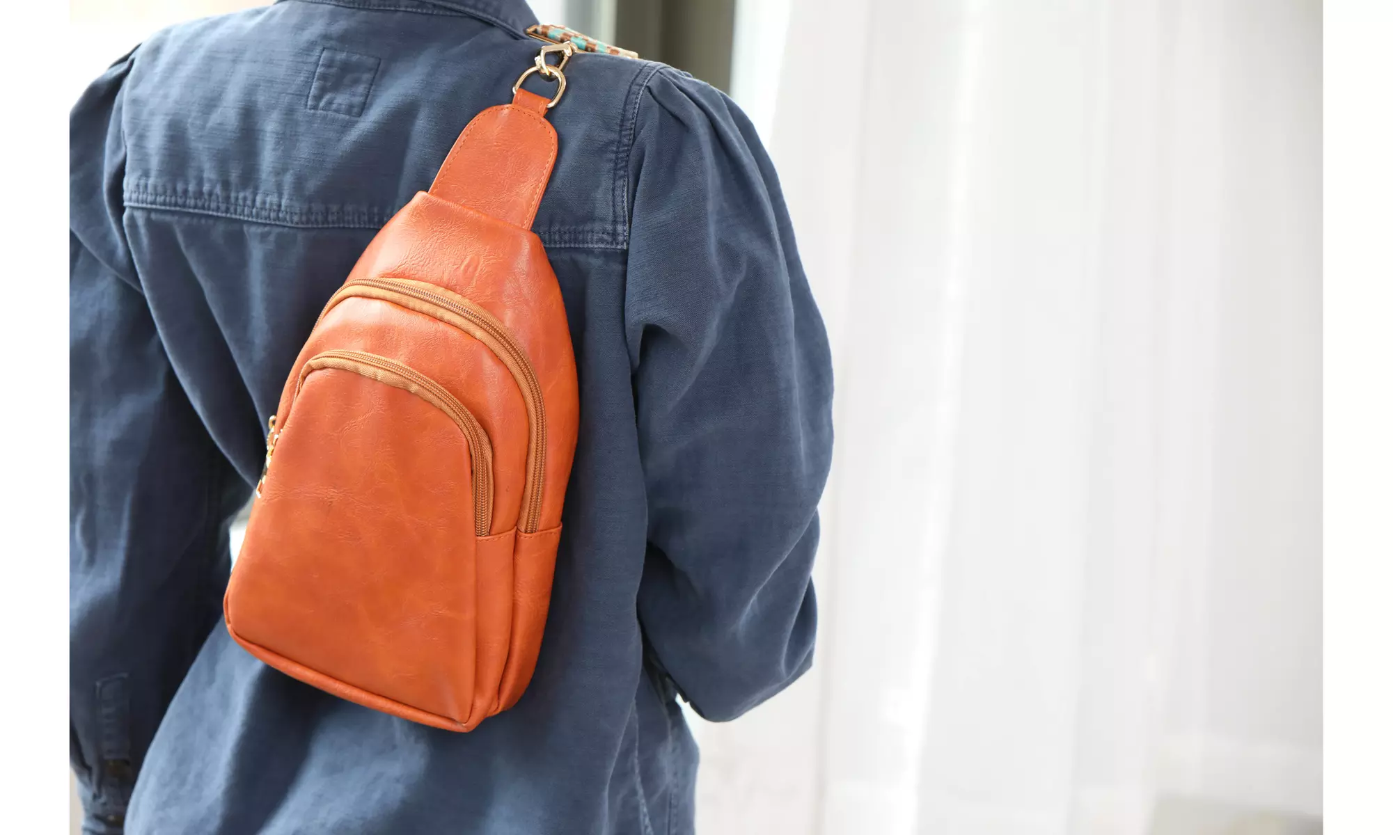 Vegan Leather Crossbody Shoulder Sling Bag with Credit Card Slots
