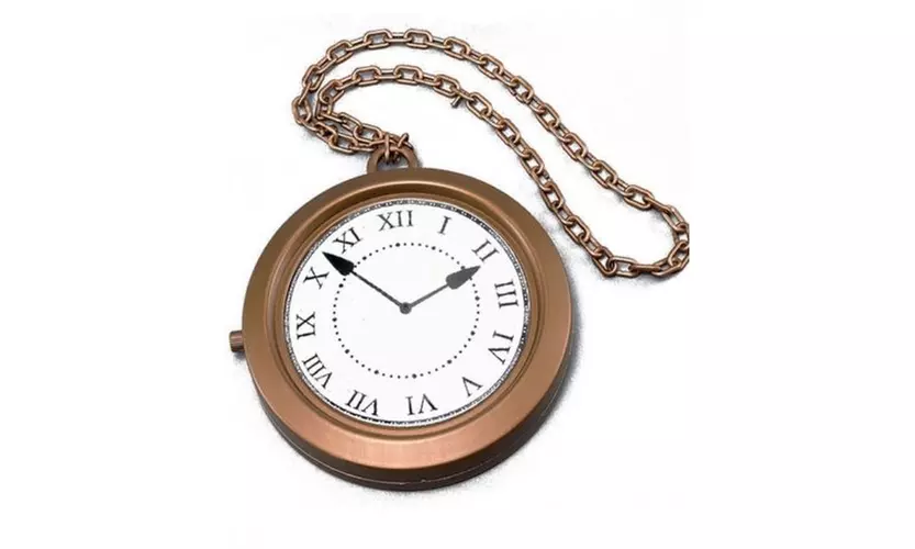 8" JUMBO RAPPERS CLOCK NECKLACE Hip Hop Costume Prop Flavor Flav Giant Watch Toy - Second Medium