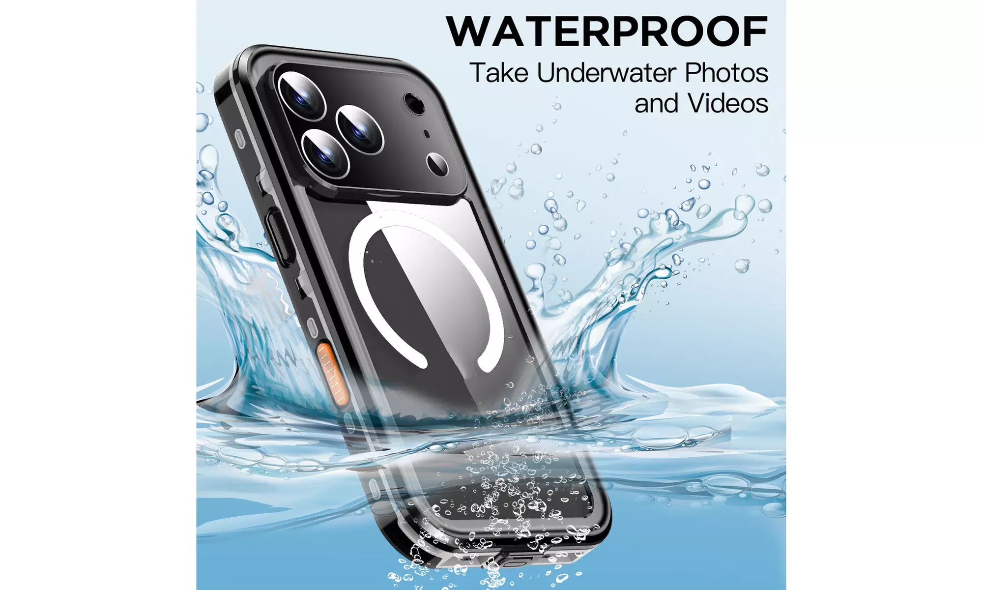 For iPhone 17 Pro Max Air Waterproof Magnetic Heavy Duty Shockproof Case