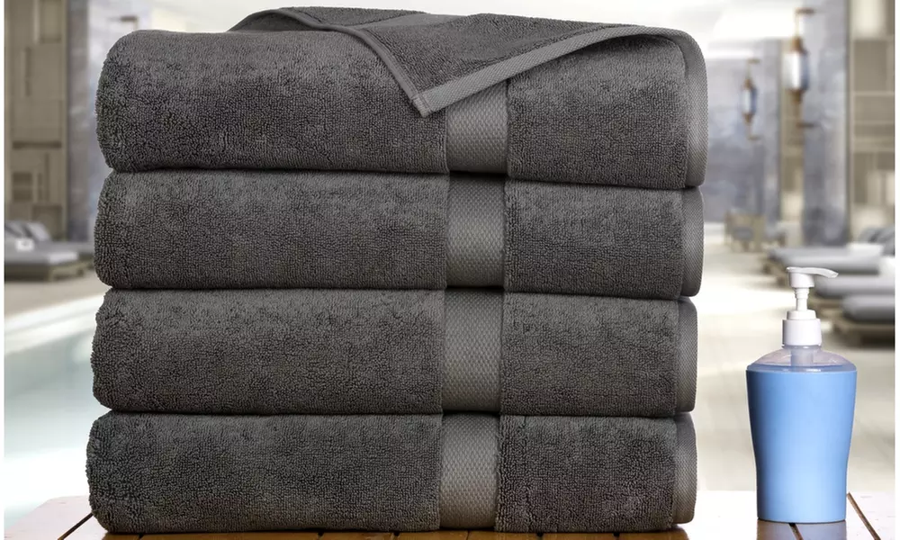 Premium Madhvi Collection Cotton 800 GSM Oversized Bath Towels (2 or 4-Pack) - Primary Image